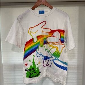 Tokyo Disney Goofy Shirt with Rainbow Design